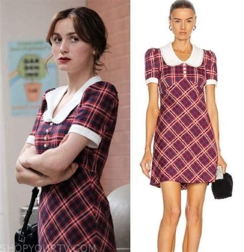 lexi howard miu miu dress|Euphoria: Season 2 Episode 2 Lexi's Plaid Collared .